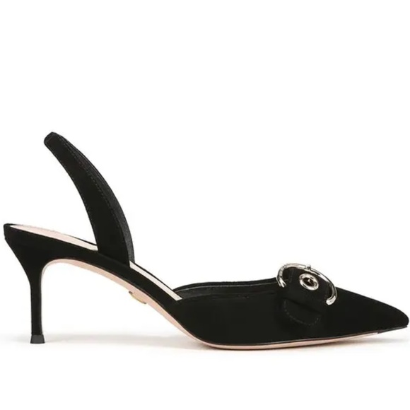 VERONICA BEARD  Roxy Buckle Slingback Pumps - Black - Picture 3 of 15